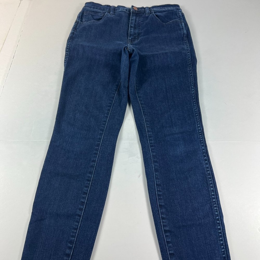 Madewell Jeans Women 27 10" High Rise Skinny Skinny Dark Blue Fade Stretch Denim